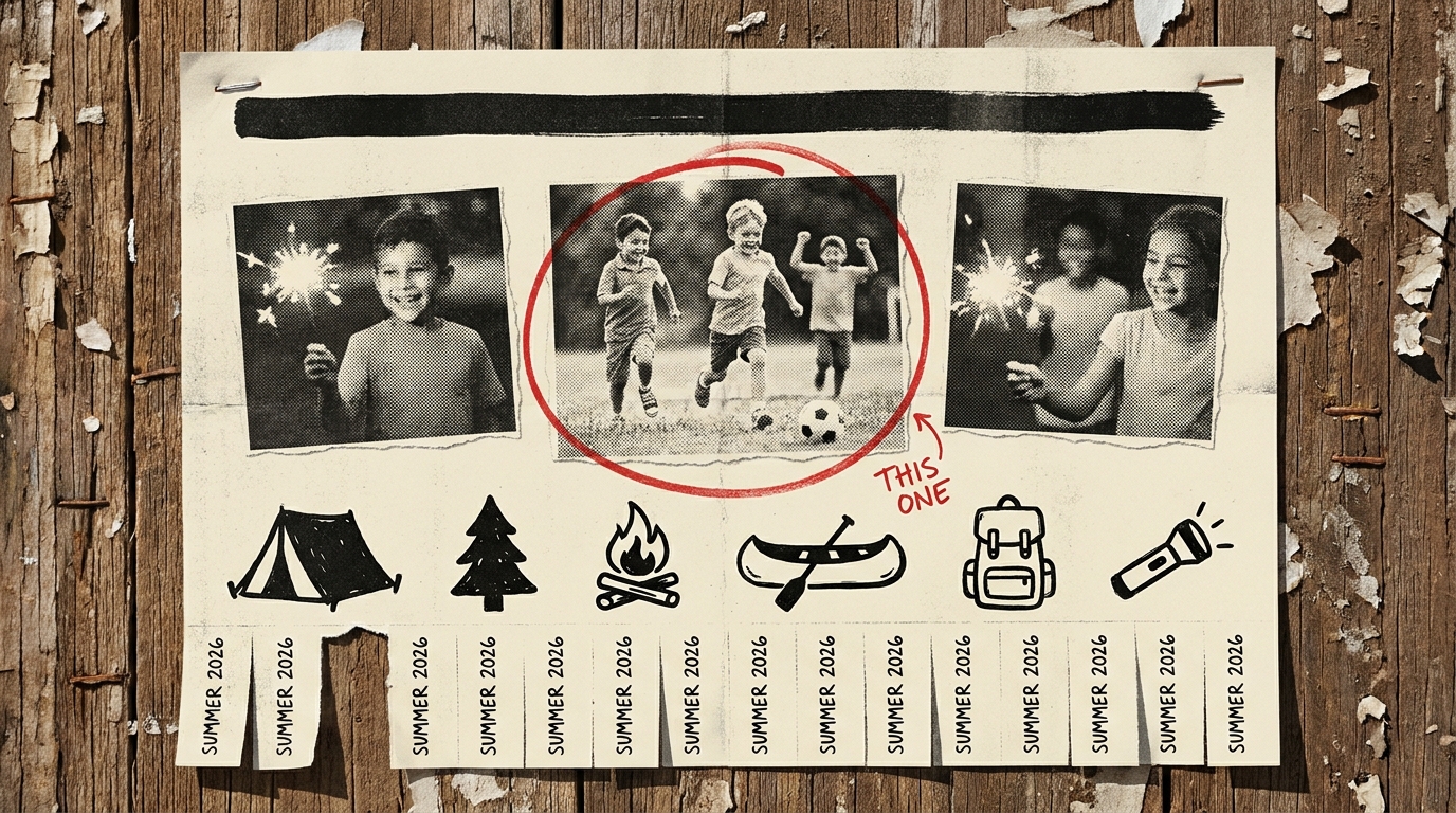 Editorial illustration for: Brooklyn Adventure summer camps: a 2026 field guide