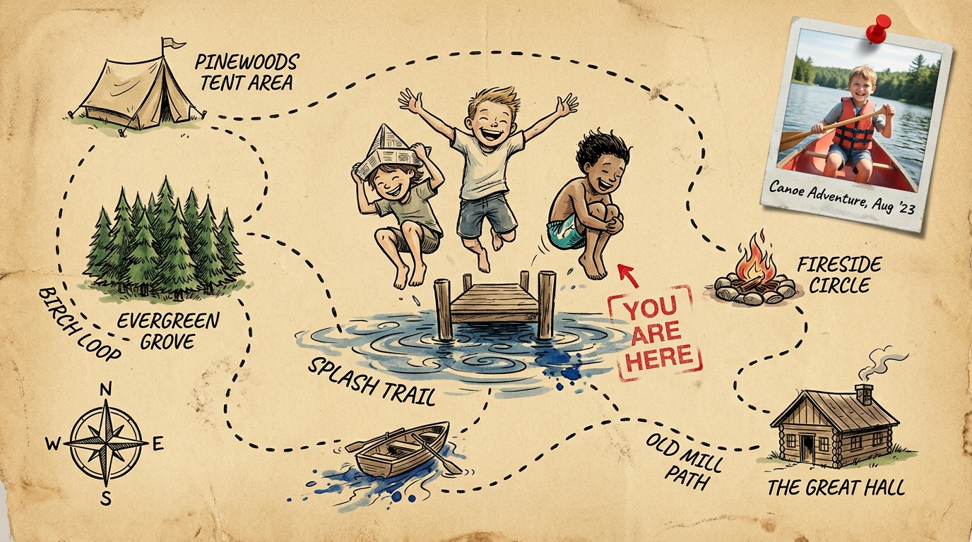 Editorial illustration for: Chicago Aquatics summer camps: a 2026 field guide
