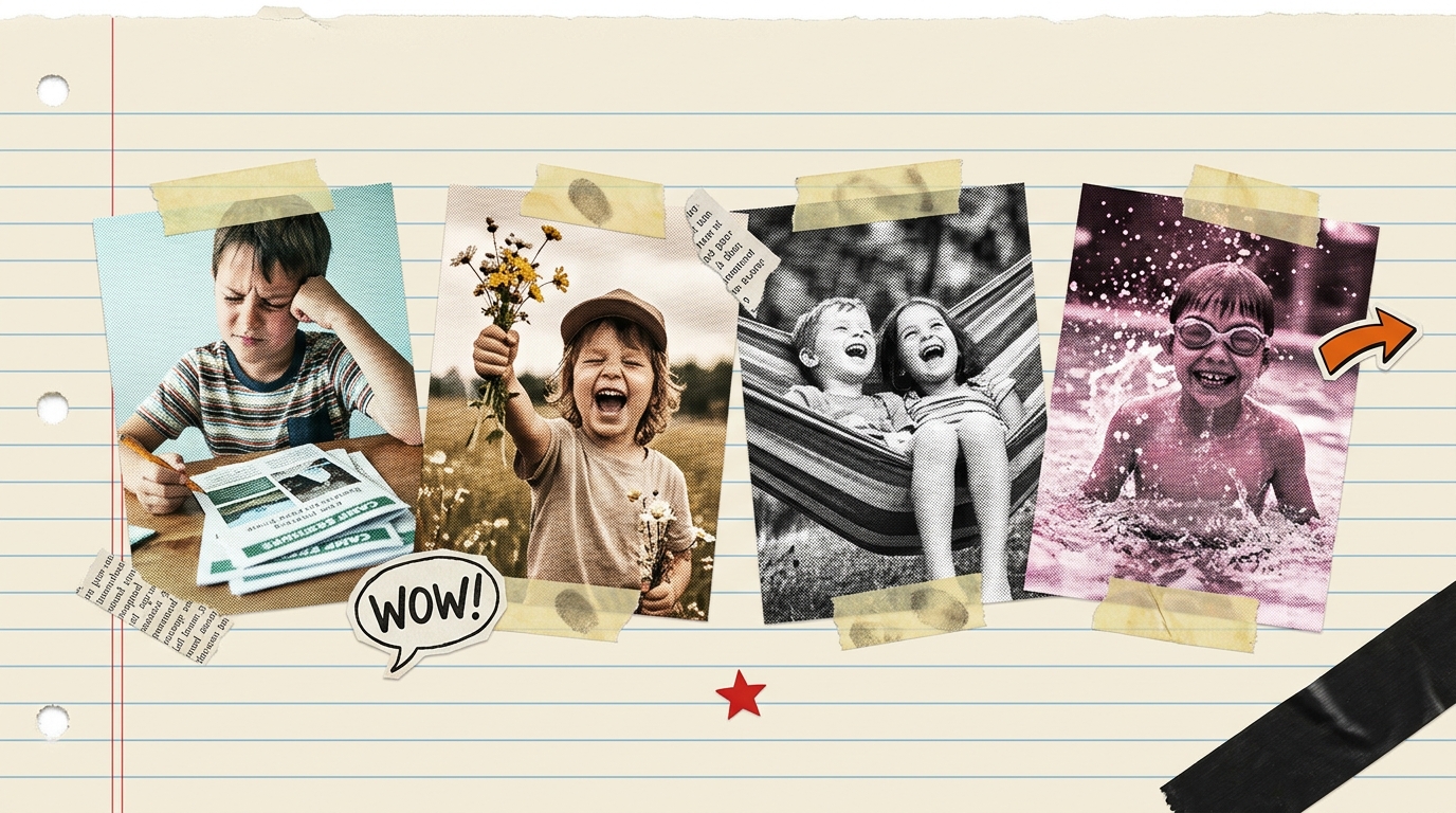 Editorial illustration for: How to compare summer camps like a parent (not a marketer)