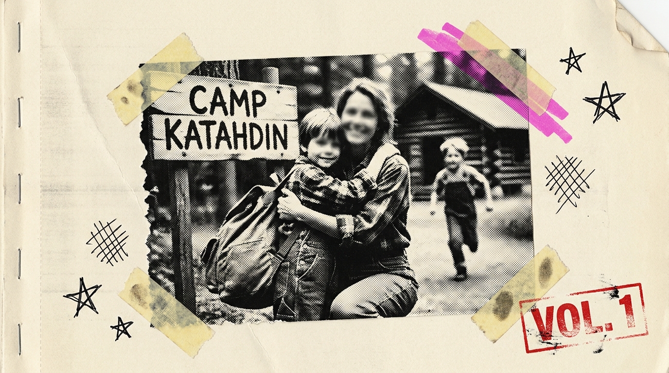 Editorial illustration for: Summer camp drop-off first day: a 2026 parent's survival guide