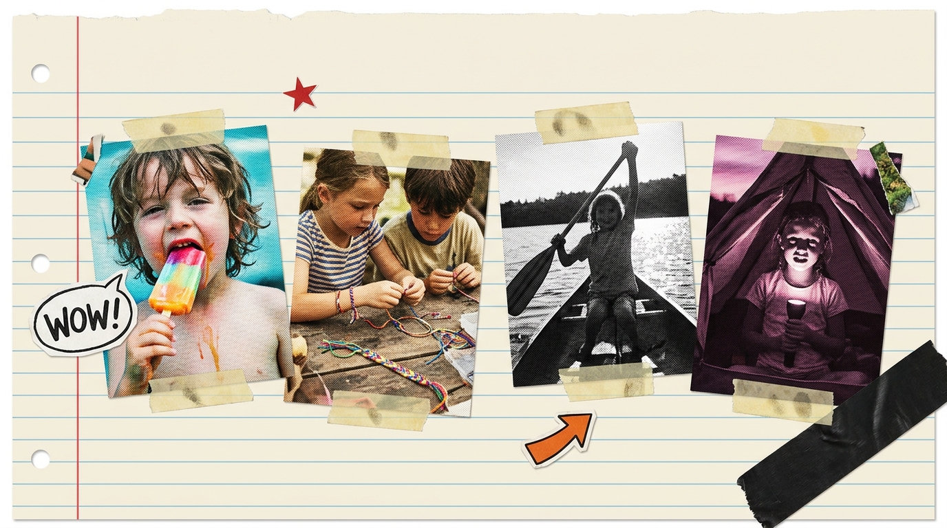 Editorial illustration for: 2026 summer-camp lunch ideas that survive a morning in a backpack