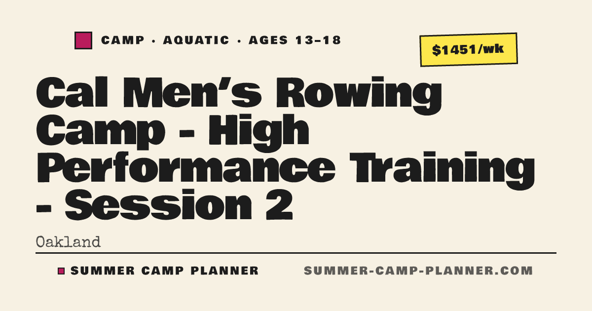 Cal Men’s Rowing Camp - High Performance Training - Session 2