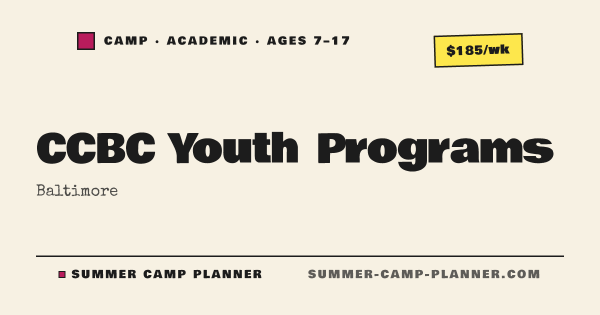 CCBC Youth Programs — Academic Camp in Baltimore | Summer Camp Planner