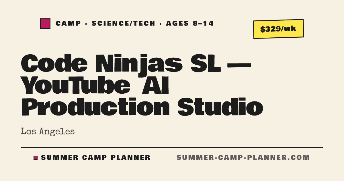 Code Ninjas SL — YouTube AI Production Studio — Science/Tech Camp in ...